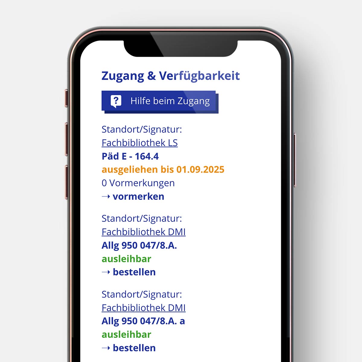 Zugang und Verfügbarkeit